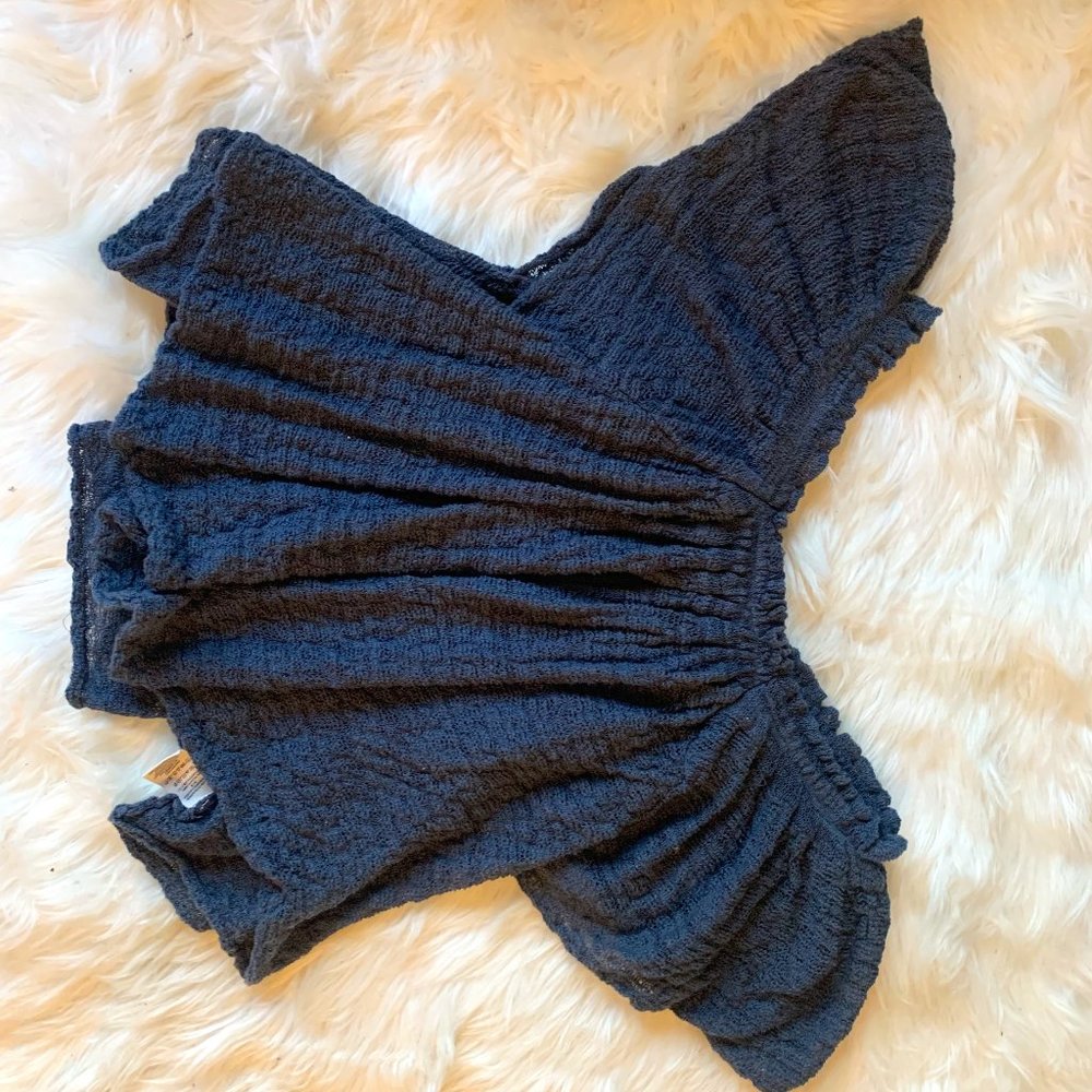 Free People flowy top, size Small, Navy